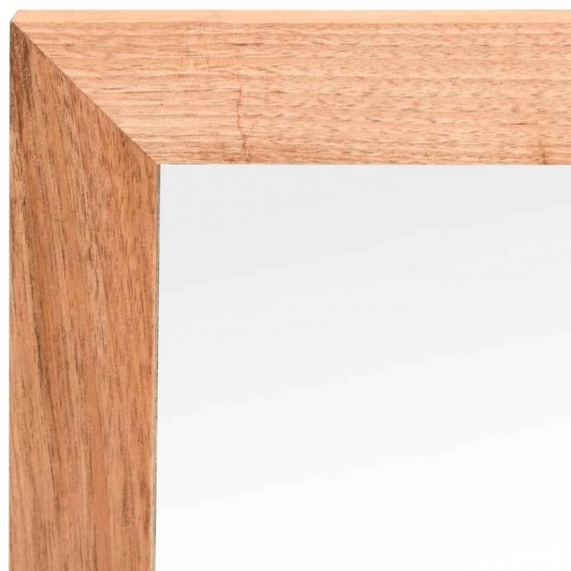 Wall Mirror 55x55 cm Solid Wood Walnut Wall Mirror 55x55 cm Solid Wood Walnut