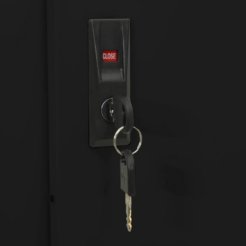 Office Cabinet with Sliding Door Anthracite 90x40x180 cm Steel Office Cabinet with Sliding Door Anthracite 90x40x180 cm Steel