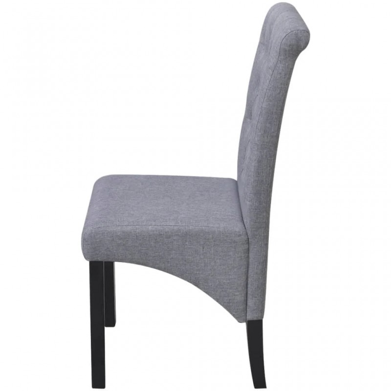 Dining Chairs 4 pcs Light Grey Fabric Dining Chairs 4 pcs Light Grey Fabric