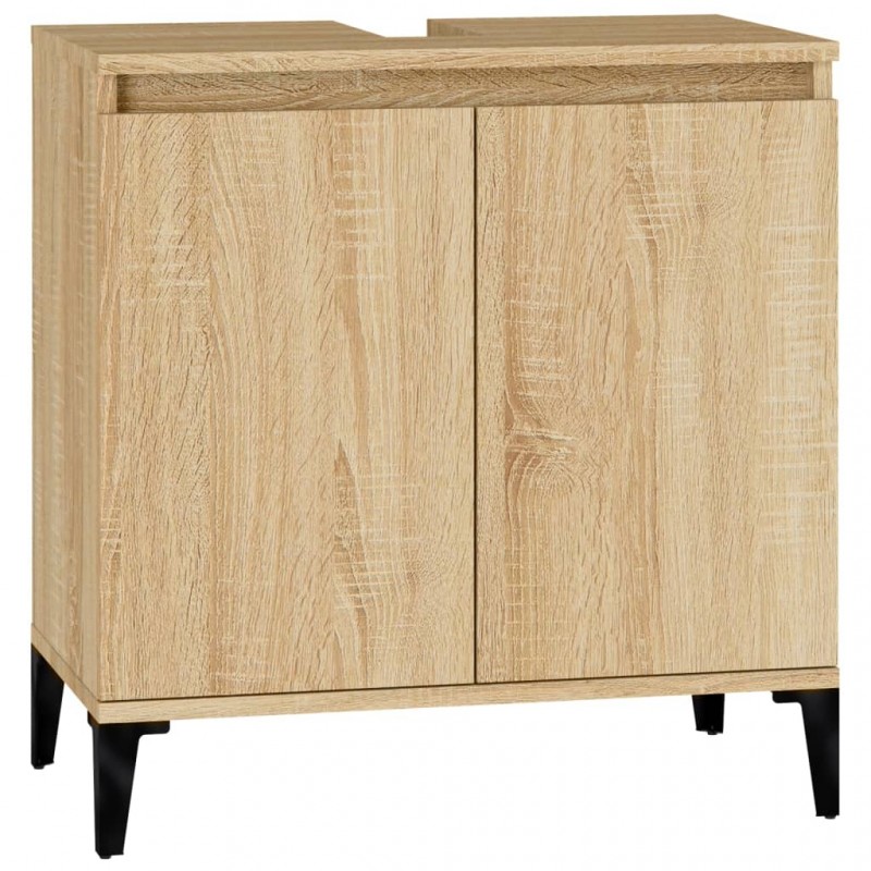 Sink Cabinet Sonoma Oak 58x33x60 cm Engineered Wood Sink Cabinet Sonoma Oak 58x33x60 cm Engineered Wood
