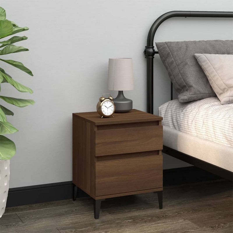 Bedside Cabinets 2 pcs Brown Oak 40x35x50 cm Bedside Cabinets 2 pcs Brown Oak 40x35x50 cm