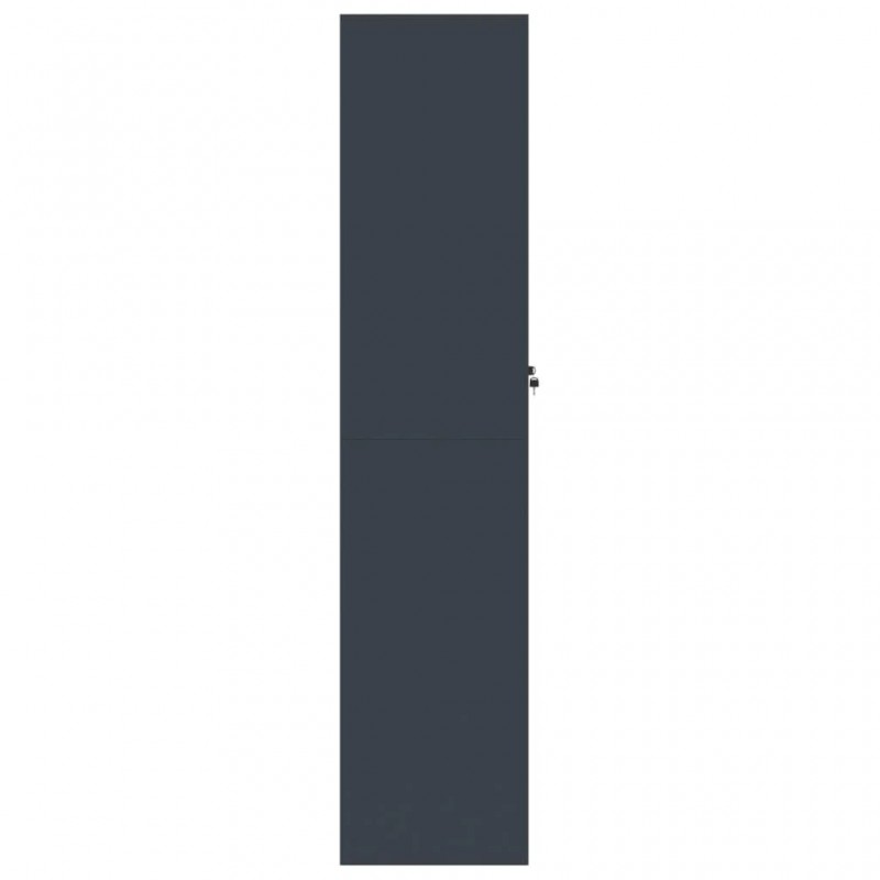 File Cabinet Anthracite and White 90x40x180 cm Steel File Cabinet Anthracite and White 90x40x180 cm Steel