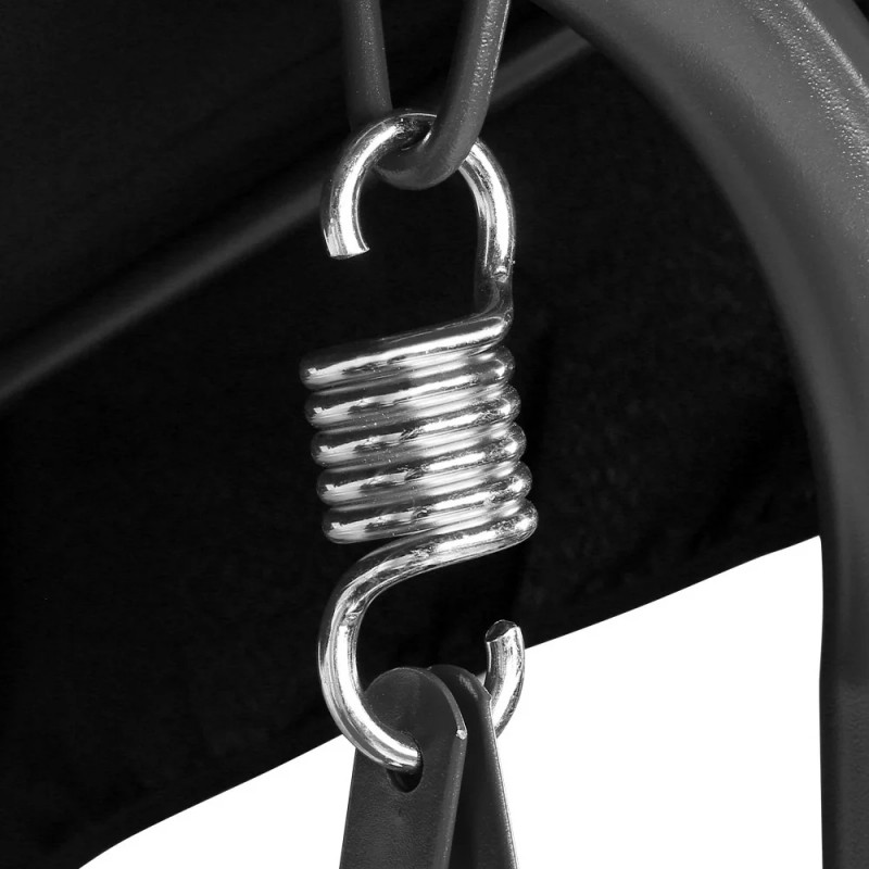 Gardeon Outdoor Swing Chair Garden Bench Furniture Canopy 3 Seater Black Gardeon Outdoor Swing Chair Garden Bench Furniture Canopy 3 Seater Black