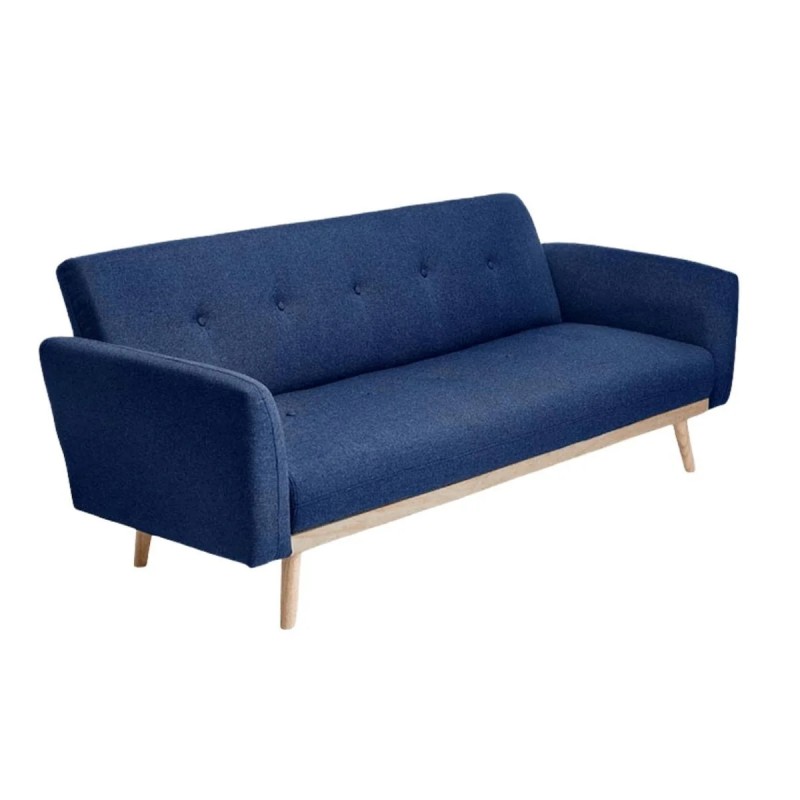 Nicholas 3-Seater Blue Foldable Sofa Bed Nicholas 3-Seater Blue Foldable Sofa Bed