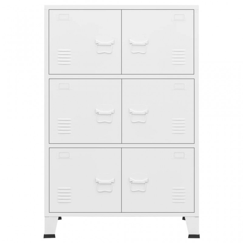 Industrial Storage Chest White 75x40x115 cm Metal Industrial Storage Chest White 75x40x115 cm Metal