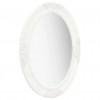 Wall Mirror Baroque Style 50x70 cm White