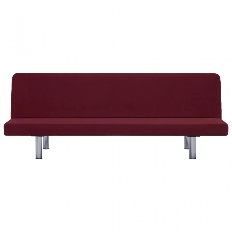 Sofa Bed Wine Red Polyester Sofa Bed Wine Red Polyester