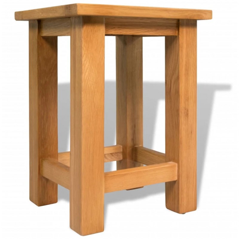 End Table 27x24x37 cm Solid Oak Wood End Table 27x24x37 cm Solid Oak Wood