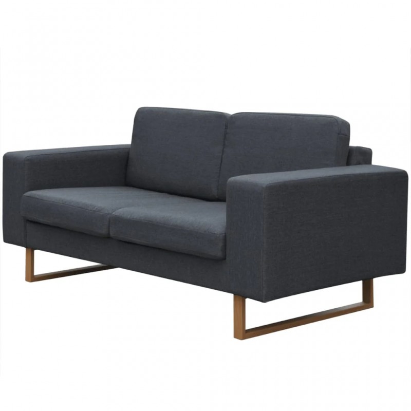 2-Seater and 3-Seater Sofa Set Dark Grey 2-Seater and 3-Seater Sofa Set Dark Grey