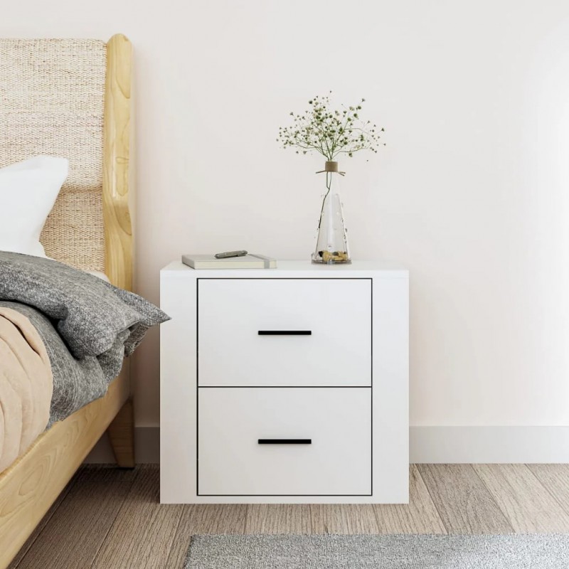 Wall-mounted Bedside Cabinet White 50x36x47 cm Wall-mounted Bedside Cabinet White 50x36x47 cm