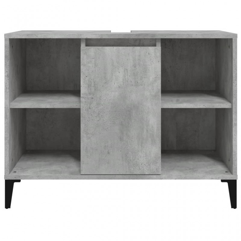 Sink Cabinet Concrete Grey 80x33x60 cm Engineered Wood Sink Cabinet Concrete Grey 80x33x60 cm Engineered Wood