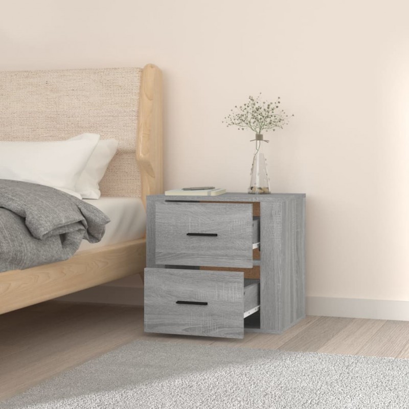 Wall-mounted Bedside Cabinet Grey Sonoma 50x36x47 cm Wall-mounted Bedside Cabinet Grey Sonoma 50x36x47 cm