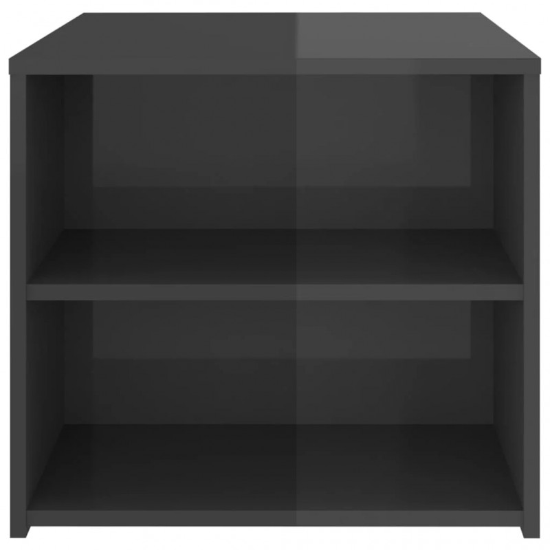 Side Table High Gloss Grey 50x50x45 cm Engineered Wood Side Table High Gloss Grey 50x50x45 cm Engineered Wood