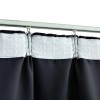 Blackout Curtain with Hooks Black 290x245 cm