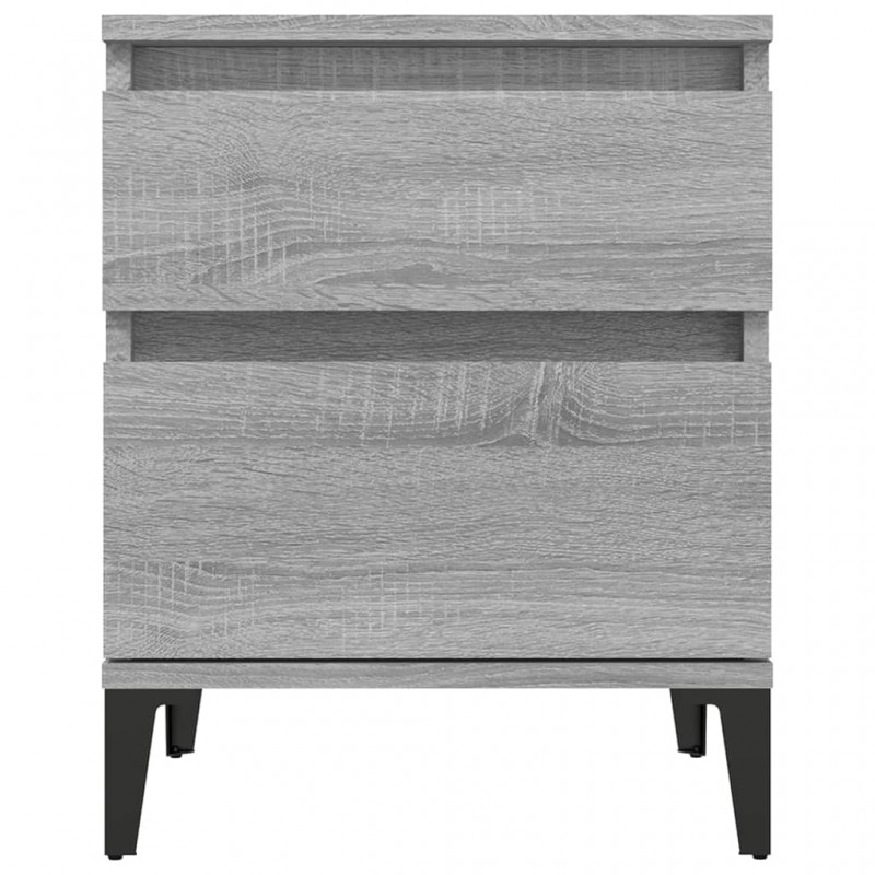 Bedside Cabinets 2 pcs Grey Sonoma 40x35x50 cm Bedside Cabinets 2 pcs Grey Sonoma 40x35x50 cm