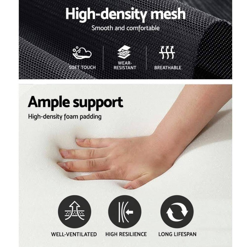 Artiss Mesh Office Chair Recliner Black White Artiss Mesh Office Chair Recliner Black White