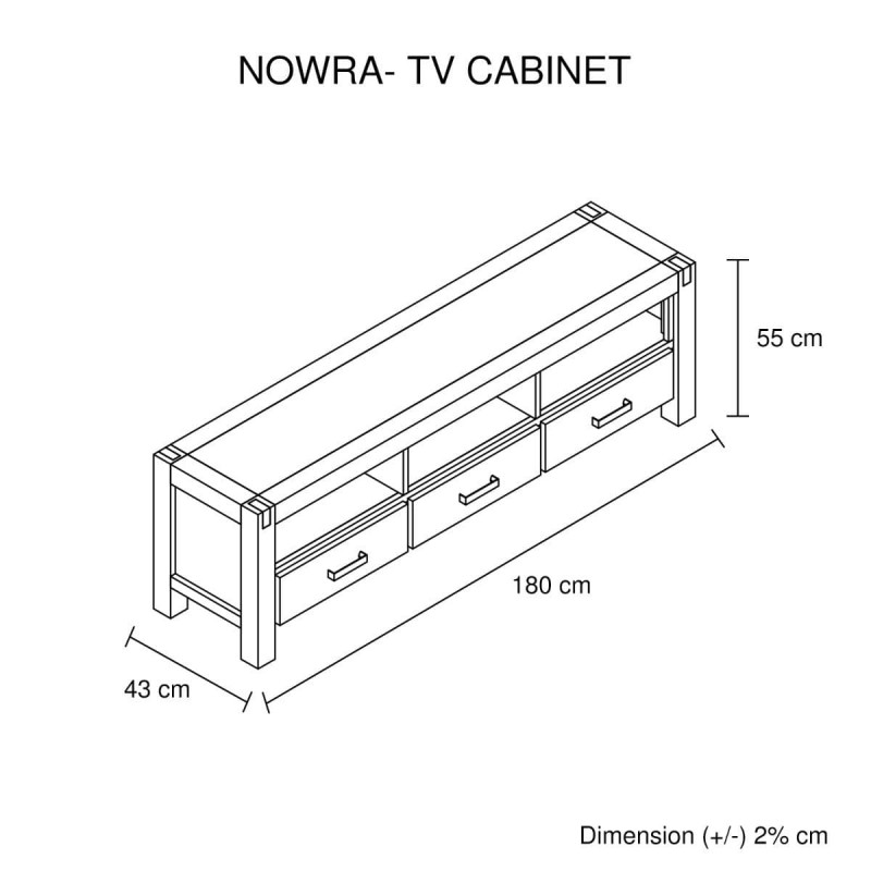 Nowra 3 Drawer Large Tv Unit Nowra 3 Drawer Large Tv Unit
