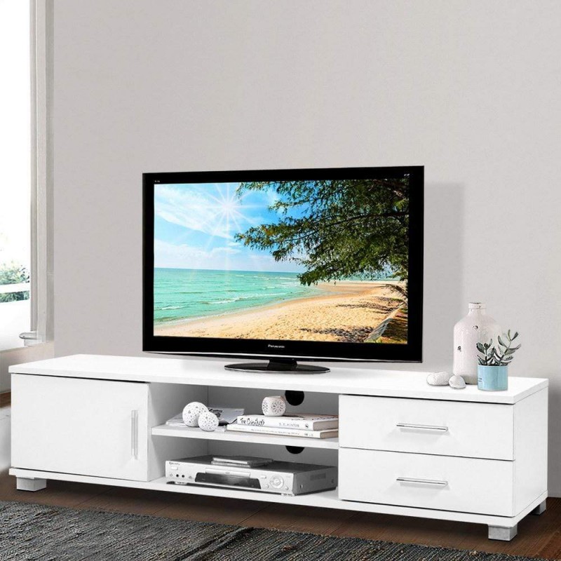 Artiss Entertainment Unit TV Cabinet 120cm White Dylan Artiss Entertainment Unit TV Cabinet 120cm White Dylan