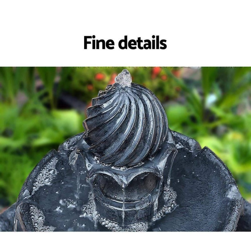 Gardeon Solar Water Feature 3 Tiers Black 93cm Gardeon Solar Water Feature 3 Tiers Black 93cm