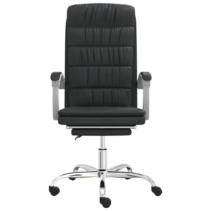Reclining Office Chair Black Faux Leather Reclining Office Chair Black Faux Leather