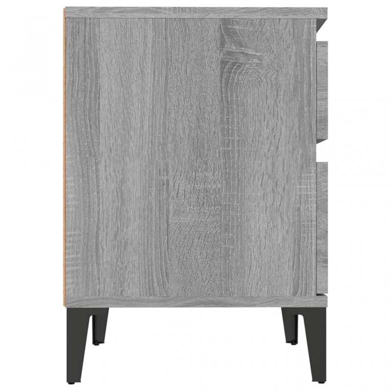 Bedside Cabinets 2 pcs Grey Sonoma 40x35x50 cm Bedside Cabinets 2 pcs Grey Sonoma 40x35x50 cm