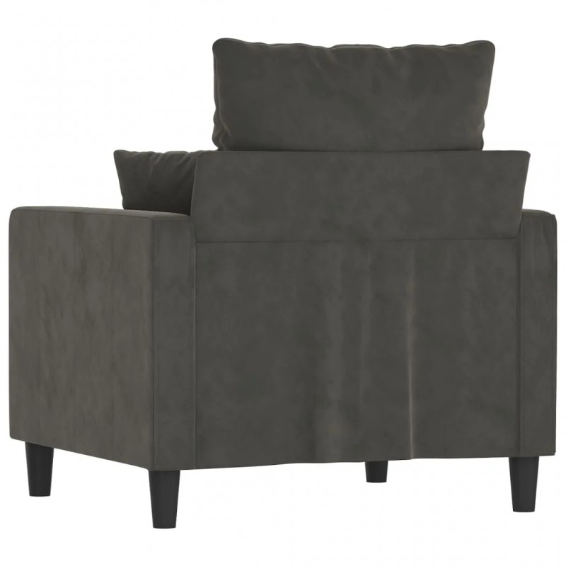 Sofa Chair Dark Grey 60 cm Velvet Sofa Chair Dark Grey 60 cm Velvet