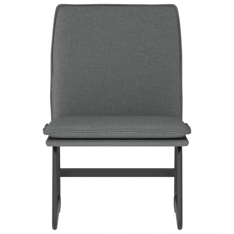 Lounge Chair Dark Grey 52x75x76 cm Fabric Lounge Chair Dark Grey 52x75x76 cm Fabric