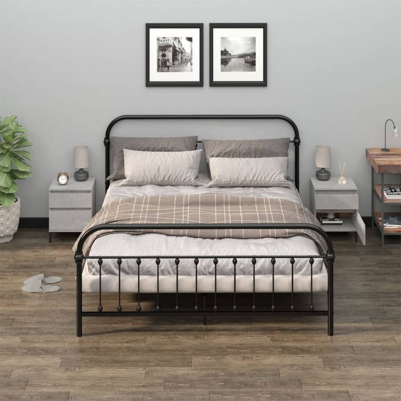 Bedside Cabinets 2 pcs Concrete Grey 40x35x50 cm Bedside Cabinets 2 pcs Concrete Grey 40x35x50 cm