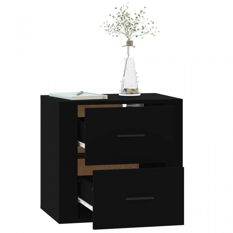 Wall-mounted Bedside Cabinet Black 50x36x47 cm Wall-mounted Bedside Cabinet Black 50x36x47 cm