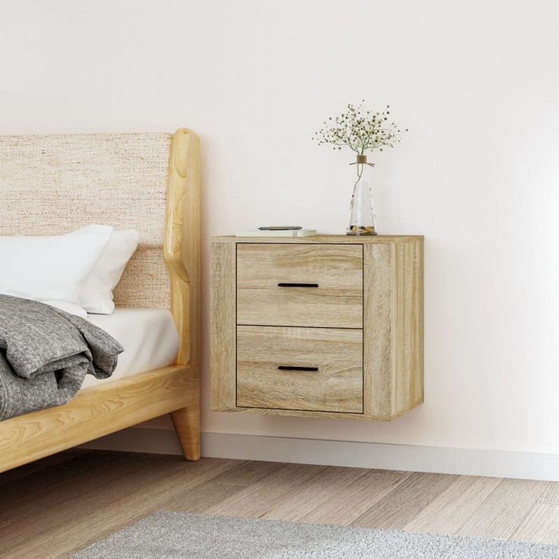 Wall-mounted Bedside Cabinet Sonoma Oak 50x36x47 cm Wall-mounted Bedside Cabinet Sonoma Oak 50x36x47 cm