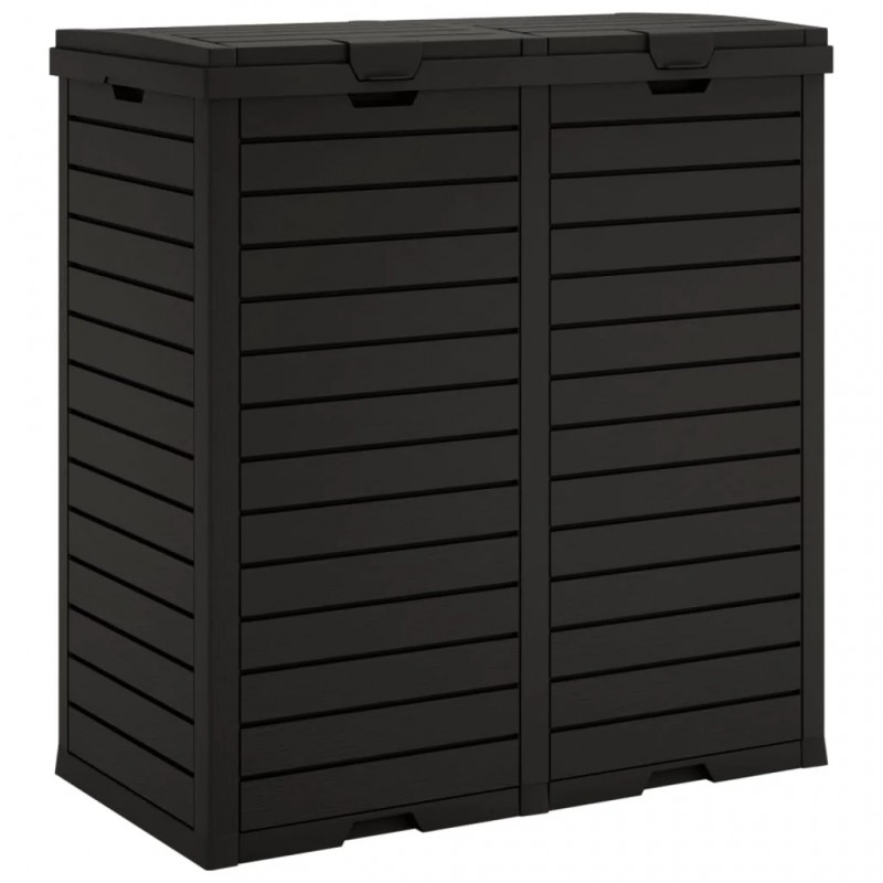 Outdoor Garbage Bin Black 78x41x86 cm Polypropylene Outdoor Garbage Bin Black 78x41x86 cm Polypropylene