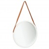 Wall Mirror with Strap 50 cm White