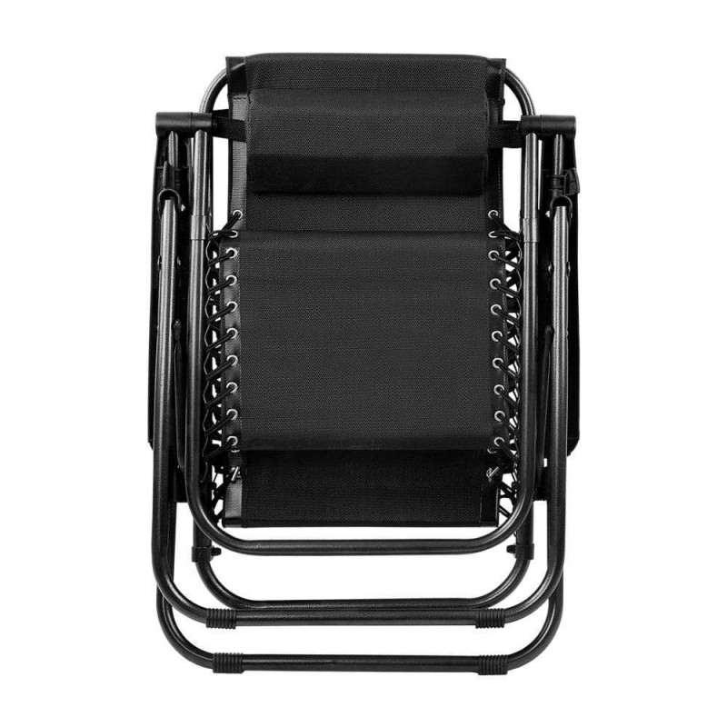 Gardeon Zero Gravity Chair Folding Outdoor Recliner Adjustable Sun Lounge Camping Black Gardeon Zero Gravity Chair Folding Outdoor Recliner Adjustable Sun Lounge Camping Black