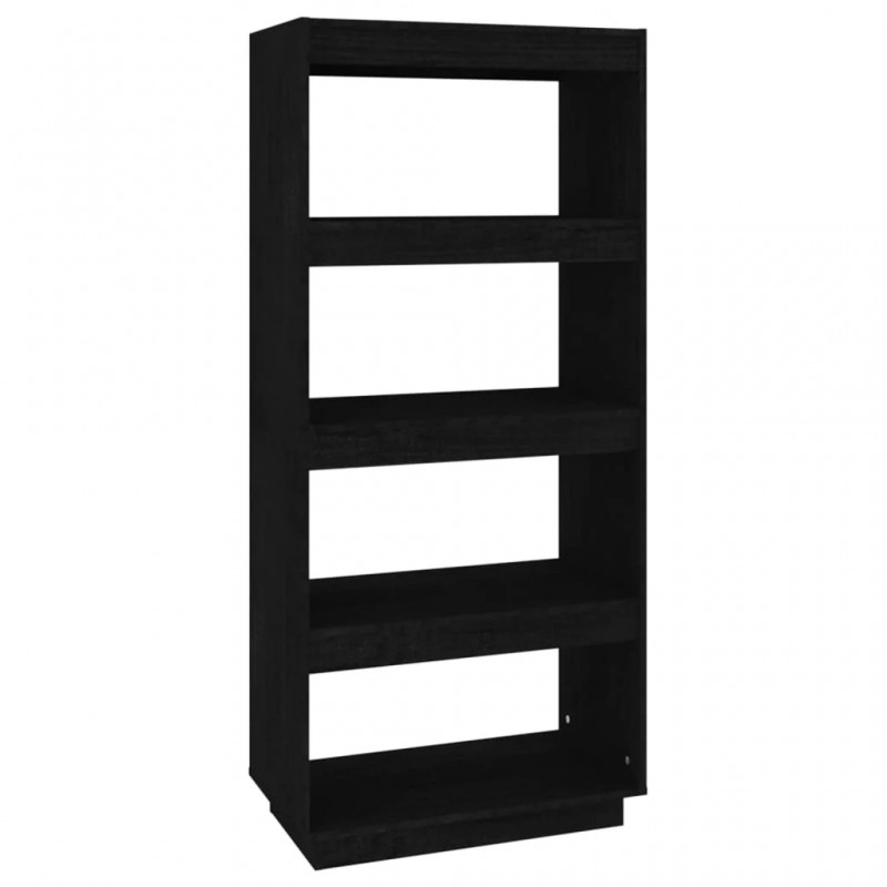 Book Cabinet/Room Divider Black 60x35x135 cm Solid Pinewood Book Cabinet/Room Divider Black 60x35x135 cm Solid Pinewood