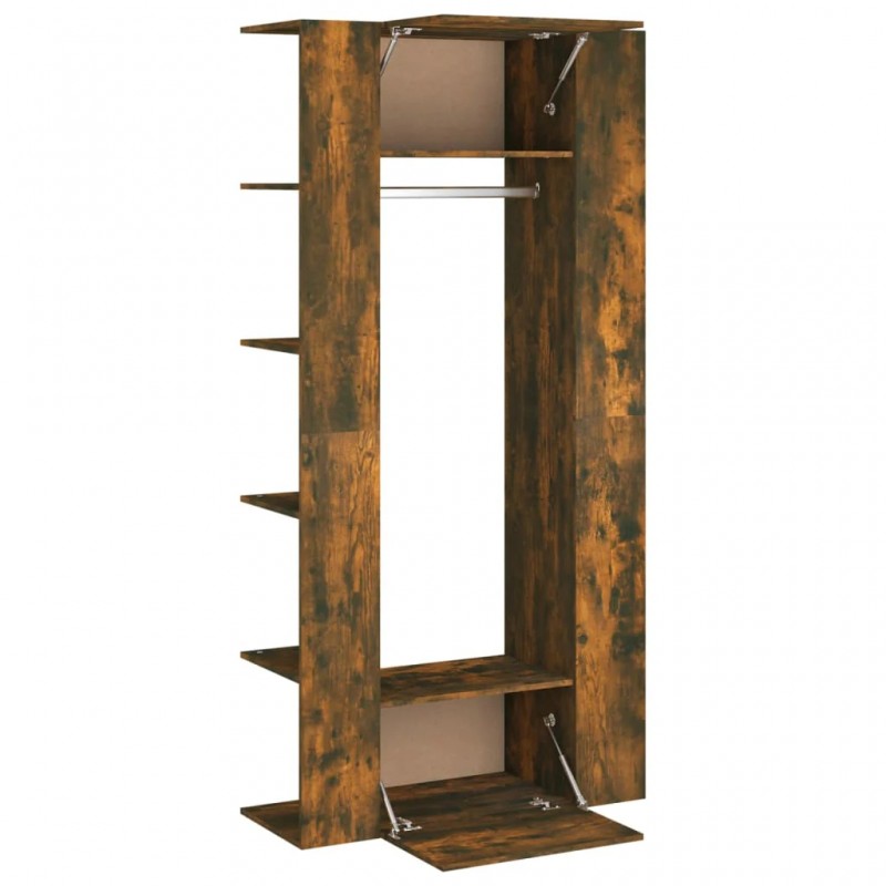 Hallway Cabinets 2 pcs Smoked Oak Engineered Wood Hallway Cabinets 2 pcs Smoked Oak Engineered Wood