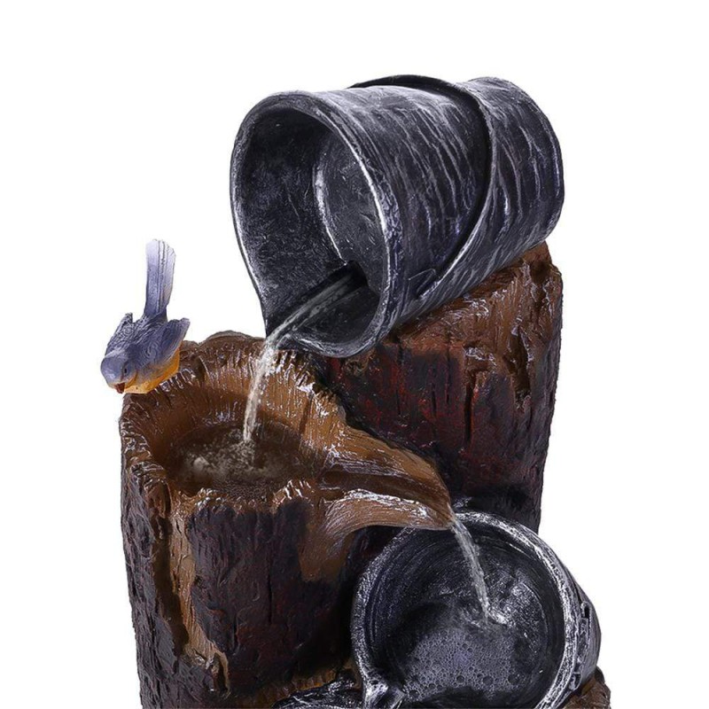 Gardeon Solar Water Feature with LED Lights 3-Tier Buckets 76cm Gardeon Solar Water Feature with LED Lights 3-Tier Buckets 76cm