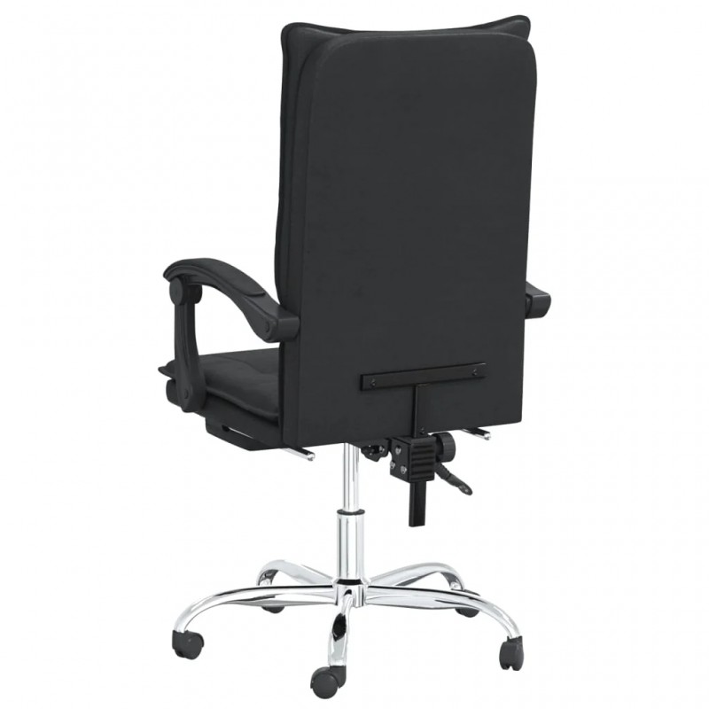 Reclining Office Chair Black Faux Leather Reclining Office Chair Black Faux Leather
