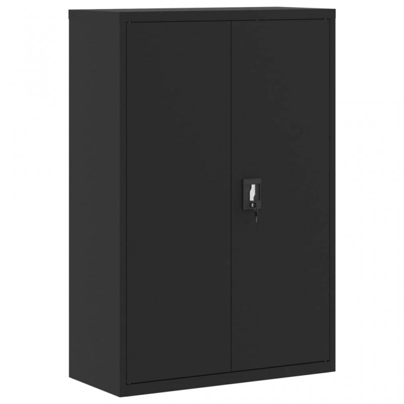 File Cabinet Black 90x40x140 cm Steel File Cabinet Black 90x40x140 cm Steel