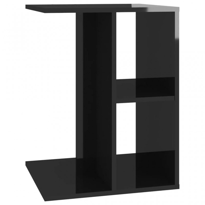 Side Table High Gloss Black 60x40x45 cm Engineered Wood Side Table High Gloss Black 60x40x45 cm Engineered Wood