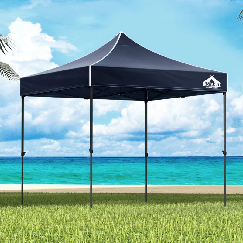 Instahut Gazebo Pop Up Marquee 3x3m Folding Tent Wedding Outdoor Camping Canopy Gazebos Shade Navy Instahut Gazebo Pop Up Marquee 3x3m Folding Tent Wedding Outdoor Camping Canopy Gazebos Shade Navy
