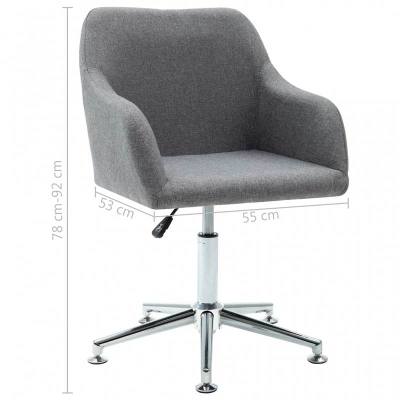 Swivel Dining Chair Light Grey Fabric Swivel Dining Chair Light Grey Fabric