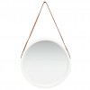 Wall Mirror with Strap 50 cm White
