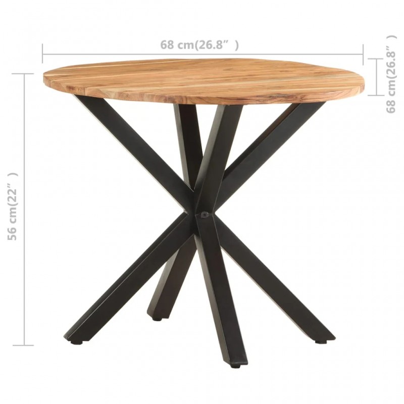 Side Table 68x68x56 cm Solid Acacia Wood Side Table 68x68x56 cm Solid Acacia Wood