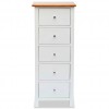 Tall Chest of Drawers 45x32x115 cm Solid Oak Wood