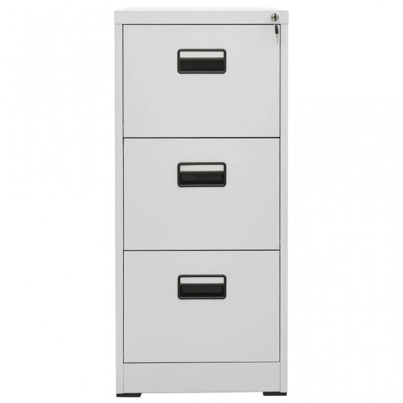 Filing Cabinet Light Grey 46x62x102.5 cm Steel Filing Cabinet Light Grey 46x62x102.5 cm Steel