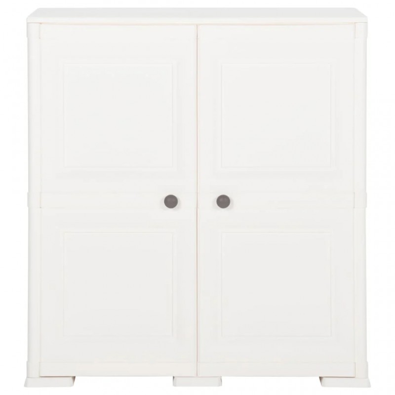 Plastic Cabinet 79x43x85.5 cm Wood Design Angora White Plastic Cabinet 79x43x85.5 cm Wood Design Angora White