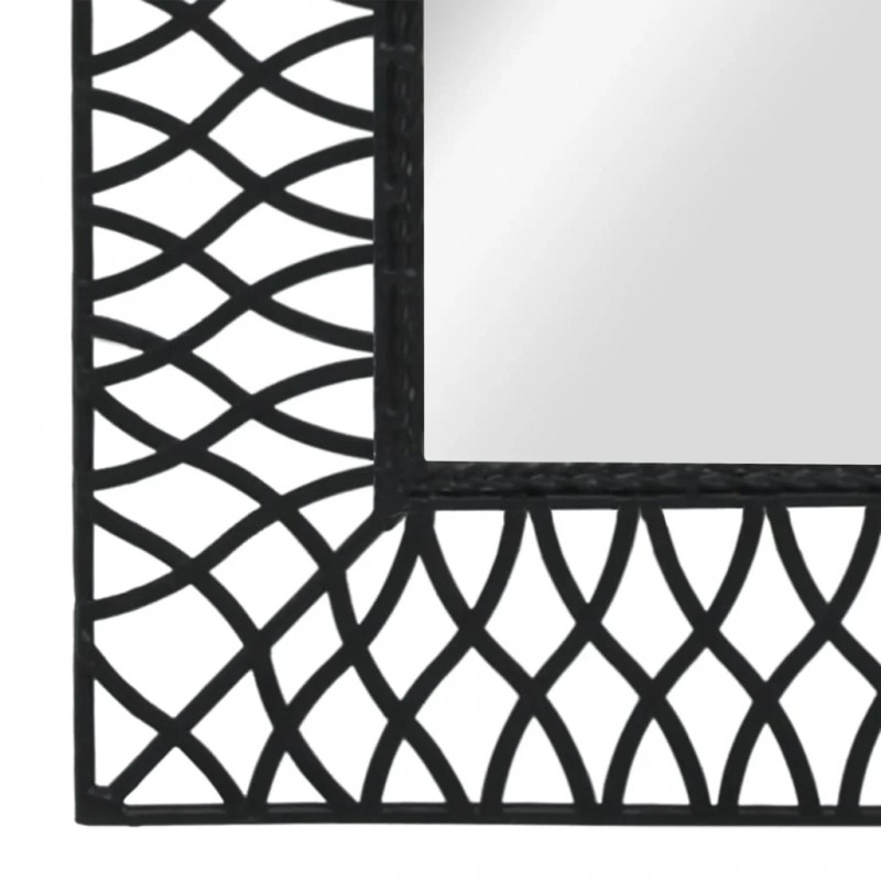 Garden Wall Mirror Arched 50x80 cm Black Garden Wall Mirror Arched 50x80 cm Black