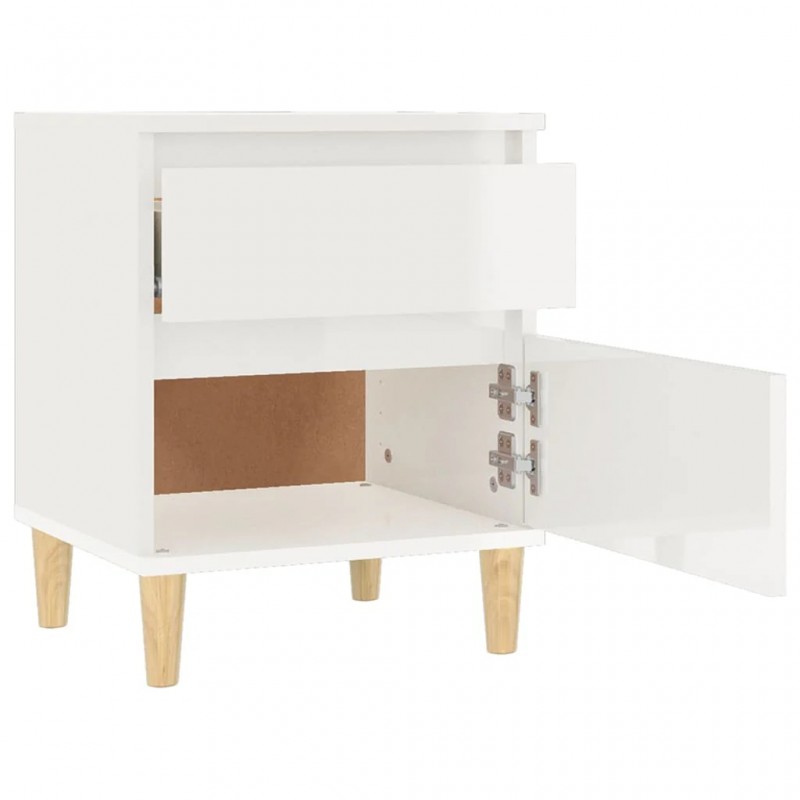 Bedside Cabinet High Gloss White 40x35x50 cm Bedside Cabinet High Gloss White 40x35x50 cm