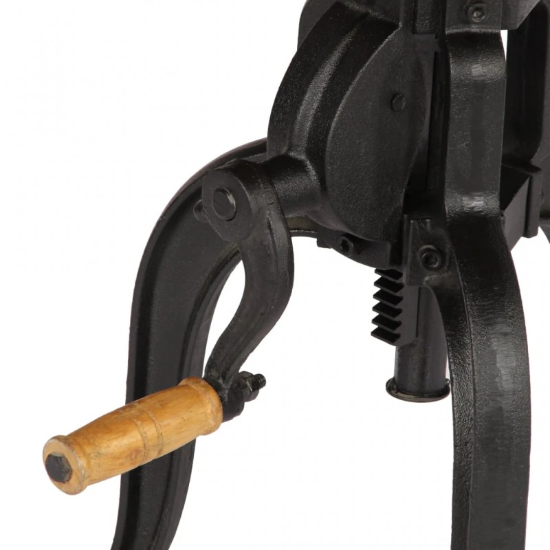 Side Table 45x(45-62) cm Solid Reclaimed Wood and Cast Iron Side Table 45x(45-62) cm Solid Reclaimed Wood and Cast Iron