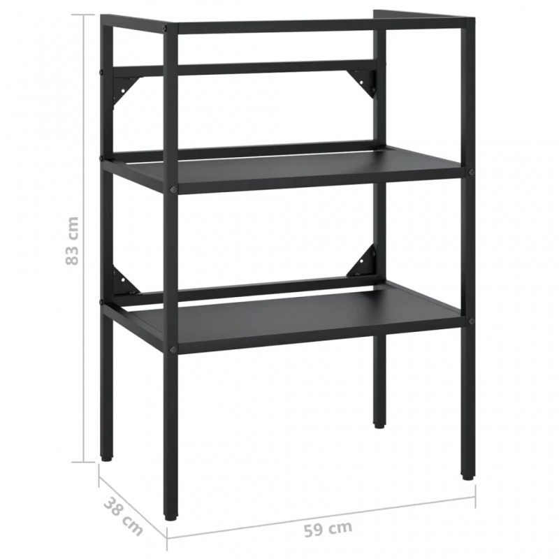 Bathroom Washbasin Frame Black 59x38x83 cm Iron Bathroom Washbasin Frame Black 59x38x83 cm Iron